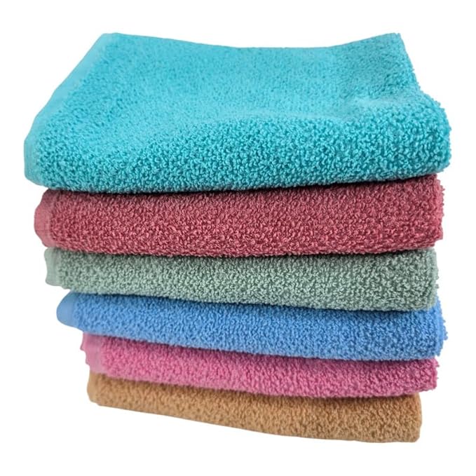 Cotton Hand Towels | Soft & Absorbent | Anti-Bacterial Multipurpose Towels for Gym, Bathroom & Workout - Multicolor
