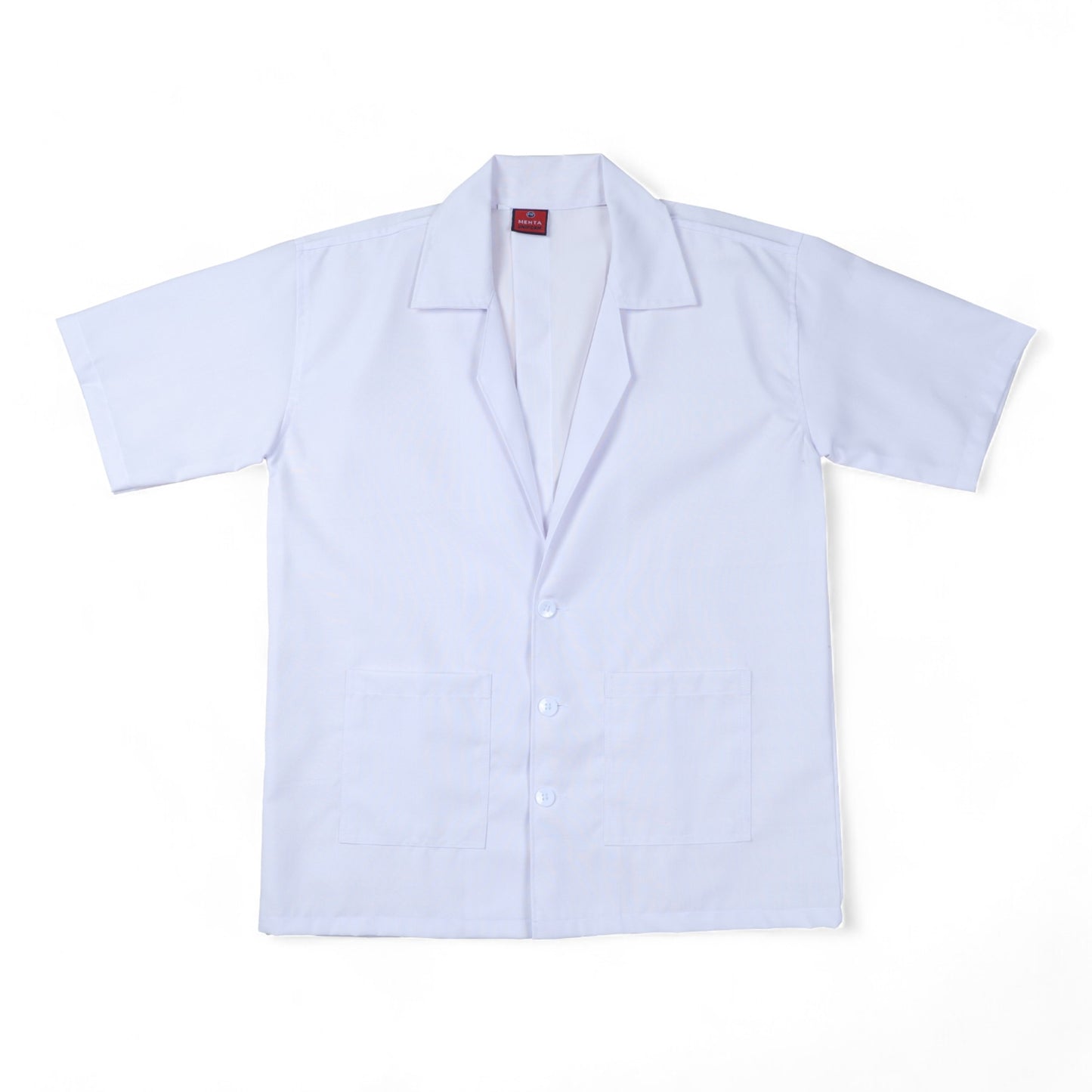 Unisex Polycotton Half Sleeves Lab Coat Wrinkle Resistant I Lab Coat for Chemistry Lab Students | All For Professional Diagnostics, Technicians, Laboratory