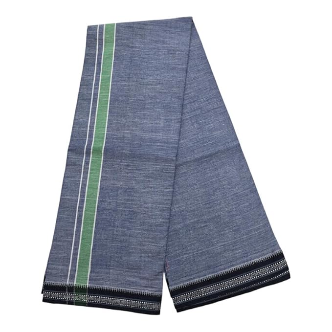 Men's Cotton Home Wear Handloom Dhoti's Colour Dhoti l Kerala Thalapathi Border Single/Kavi Mundus | Men's Temple Wear | Devotional Wear | Pure Cotton