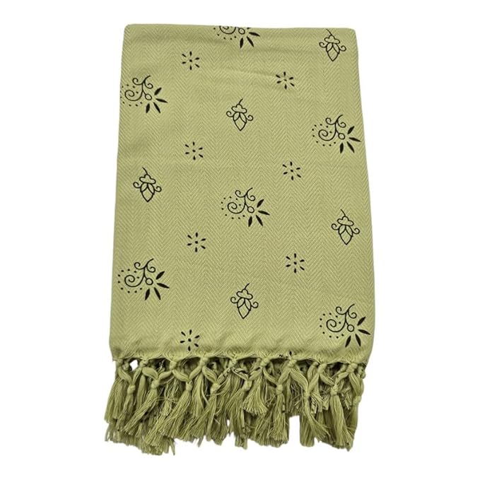 Bath Premium Cotton Towels | Light Weight Turkish Style Stripe Bath Towels for Men | (30 X 65 CM, Large Size) Plush & Color Print Pattern Towels