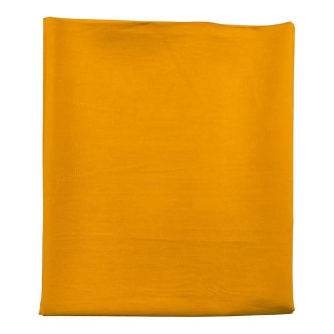 Cotton Plain Pooja Aasan Cloth/Chowki Aasan Kapda - 1 MTR Puja Kapda Vastra Cloth for All God Puja Mandir and Temple - Pack of 3 (Yellow, White and Mango Yellow)