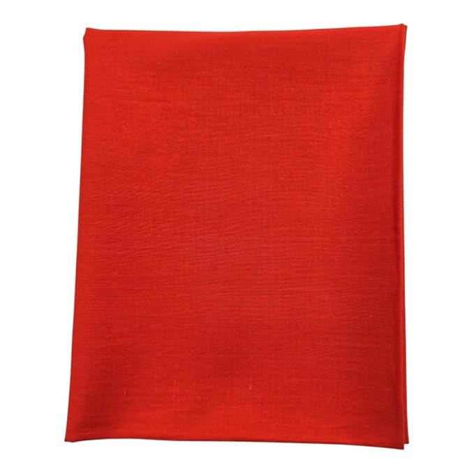 Cotton Plain Pooja Aasan Cloth/Chowki Aasan Kapda - 1 MTR Puja Kapda Vastra Cloth for All God Puja Mandir and Temple - Pack of 3 (Yellow, White and Mango Yellow)