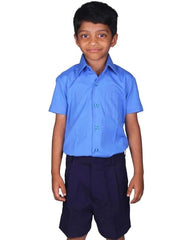 School Uniform - Pant for Boys, Cotton Shorts, Elastic Waist Half Pants, Regular Fit Sports Shorts l HALF PANT NAVY BLUE l
