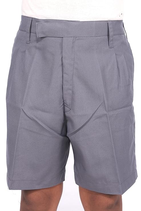 School Uniform - Pant for Boys, Cotton Shorts, Elastic Waist Half Pants, Regular Fit Sports Shorts l HALF PANT GREY l