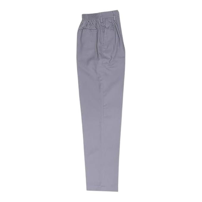 School Uniform - Pant for Boys, Cotton Shorts, Elastic Waist Half Pants, Regular Fit Sports Shorts l GREY FULL PANT l