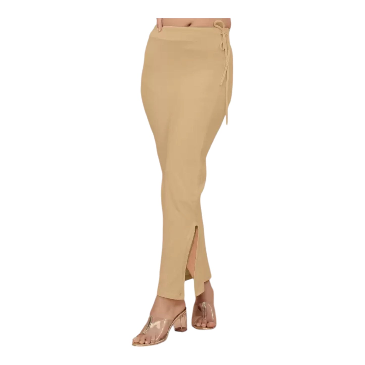 Stretchable Saree Shapewear Petticoat for Women, Cotton Blended,Petticoat,Skirts for Women,Shape Wear Dress for Saree , Spandex Saree Shapewear for Women Petticoat with Side Slit (PACK 1)