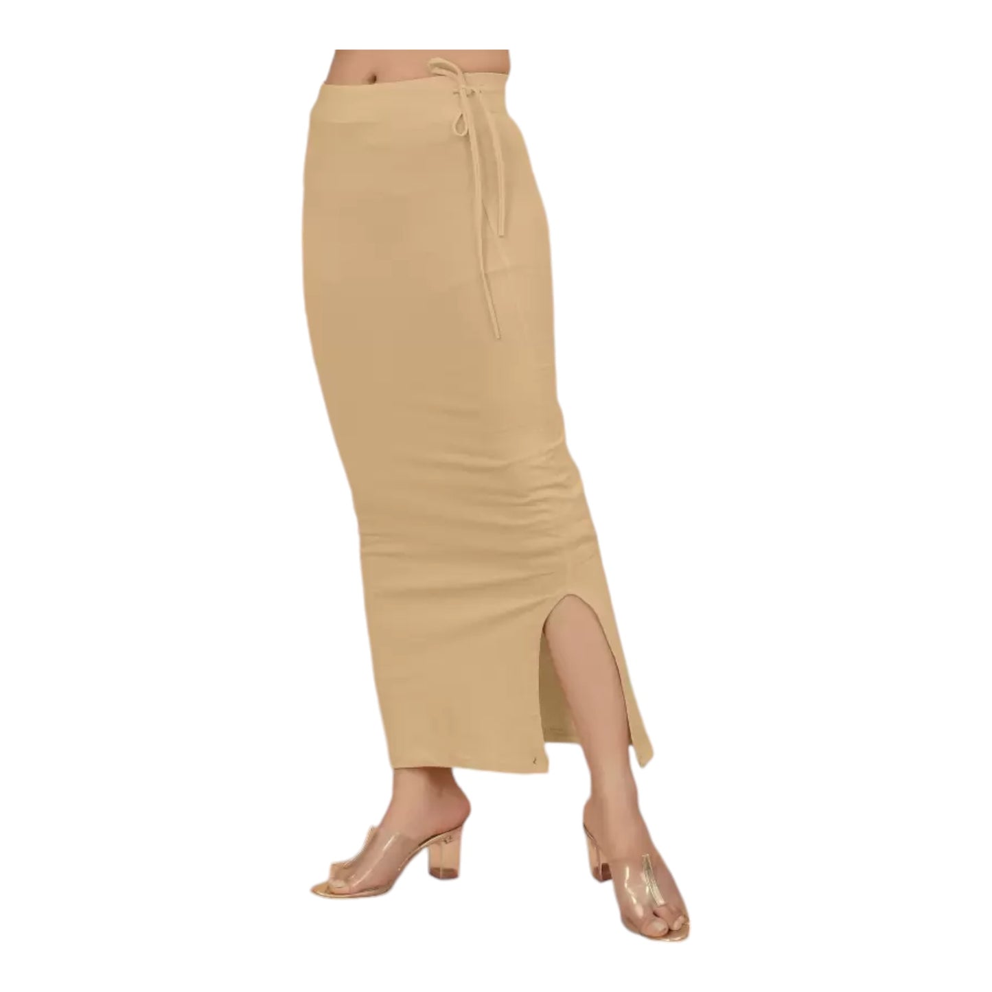 Stretchable Saree Shapewear Petticoat for Women, Cotton Blended,Petticoat,Skirts for Women,Shape Wear Dress for Saree , Spandex Saree Shapewear for Women Petticoat with Side Slit (PACK 1)
