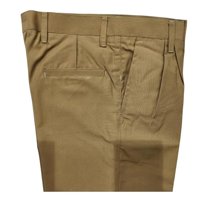 School Uniform - Pant for Boys, Cotton Shorts, Elastic Waist Half Pants, Regular Fit Sports Shorts l KHAKI FULL PANT l