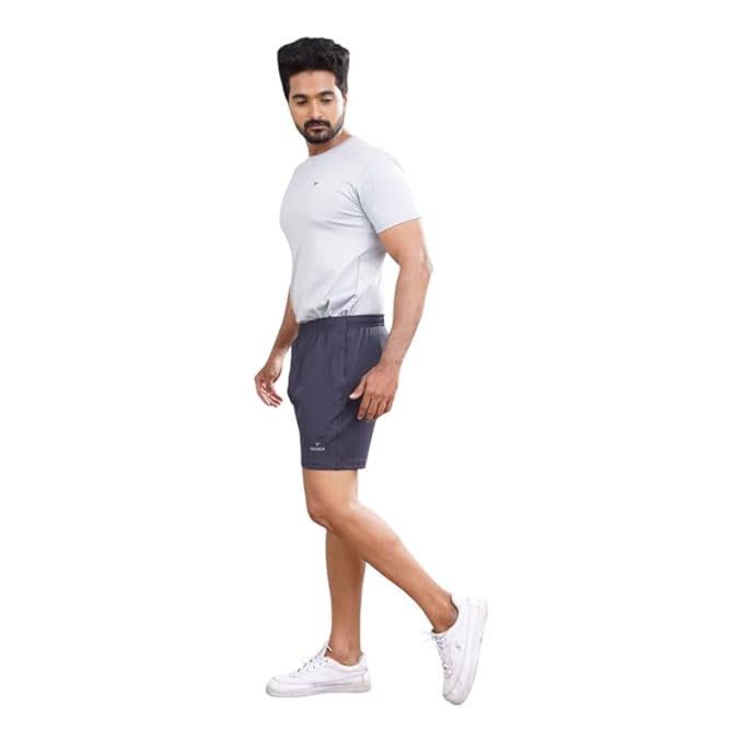 Men's Stretchable Lycra Shorts | Rich Regular Fit Solid Shorts with Side Pockets | Half Short Pant-Regular Fit | Perfect for Workout, Gym, Running & Sports Short