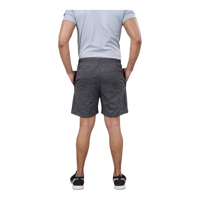 Men's Super Combed Cotton Rich Regular Fit Solid Shorts with Side Pockets | Half Short Pant-Regular Fit | Perfect for Workout, Gym, Running & Sports Shorts