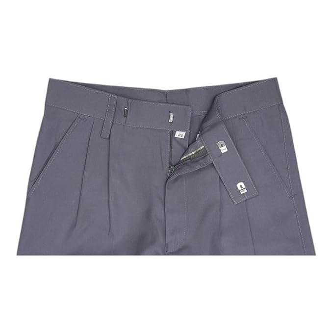 School Uniform - Pant for Boys, Cotton Shorts, Elastic Waist Half Pants, Regular Fit Sports Shorts l GREY FULL PANT l