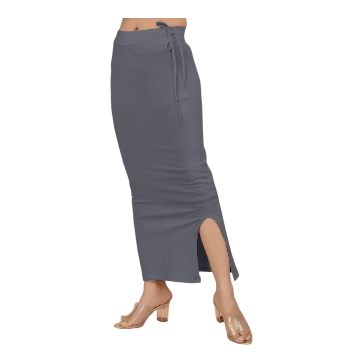 Stretchable Saree Shapewear Petticoat for Women, Cotton Blended,Petticoat,Skirts for Women,Shape Wear Dress for Saree , Spandex Saree Shapewear for Women Petticoat with Side Slit (PACK 1)