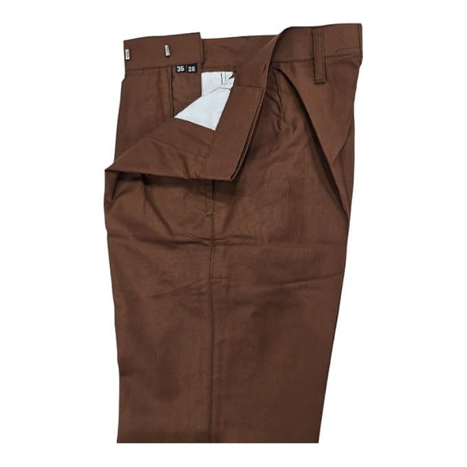 School Uniform - Pant for Boys, Elastic Waist Half Pants l VIVEKANANDA RUST BROWN FULL PANT l