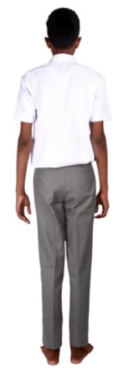 School Uniform - Pant for Boys, Cotton Shorts, Elastic Waist Half Pants, Regular Fit Sports Shorts l LIGHT GREY & DARK GREY FULL PANT