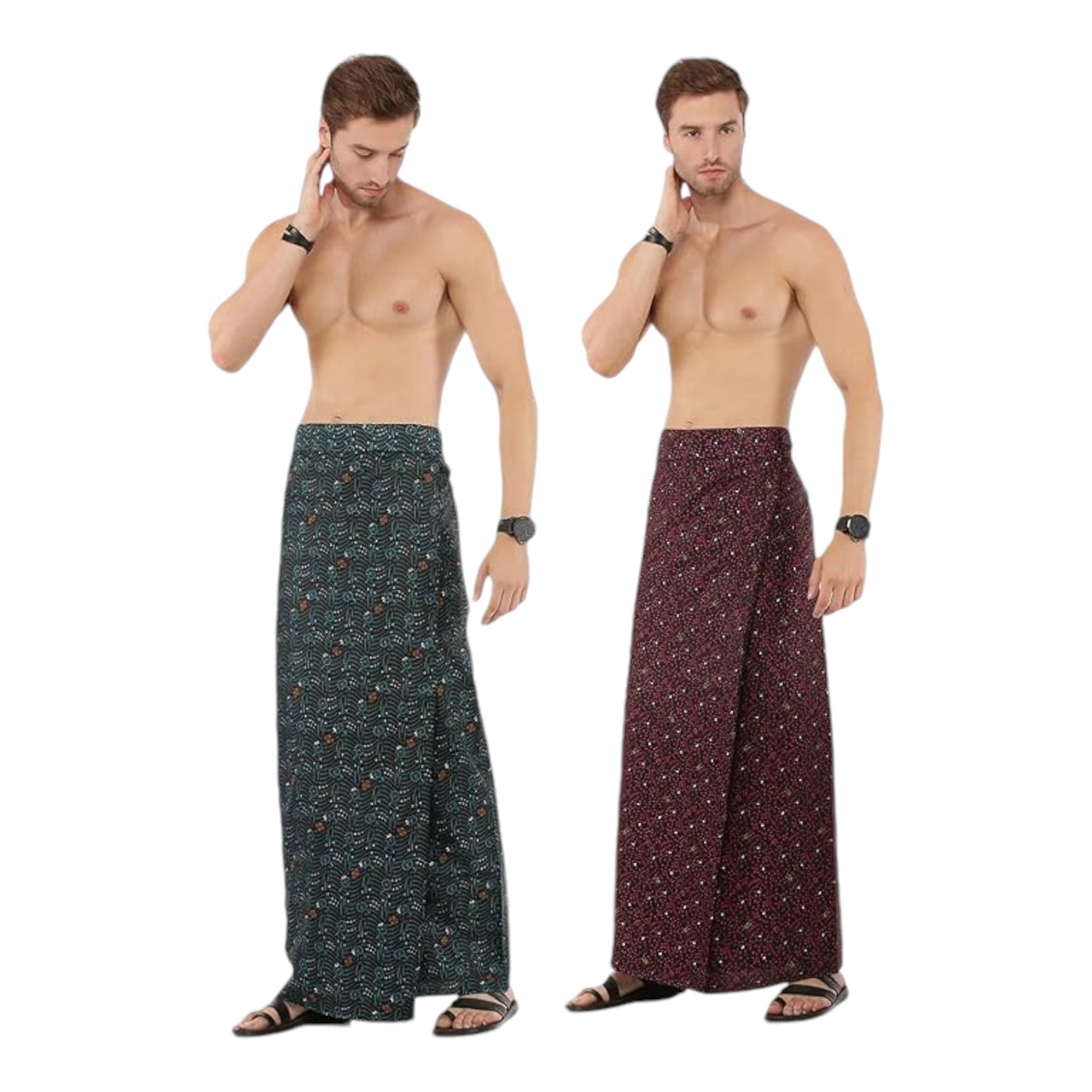 Men's Cotton Stitched Printed Lungies - (Pattern & Design May Vary, Multicolour, (2.00Mtrs)) Premium Wear