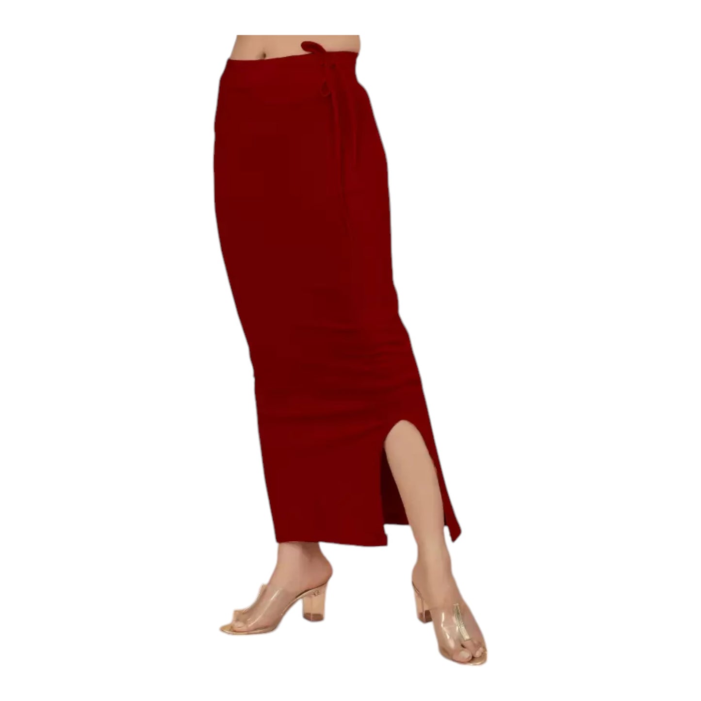Stretchable Saree Shapewear Petticoat for Women, Cotton Blended,Petticoat,Skirts for Women,Shape Wear Dress for Saree , Spandex Saree Shapewear for Women Petticoat with Side Slit (PACK 1)