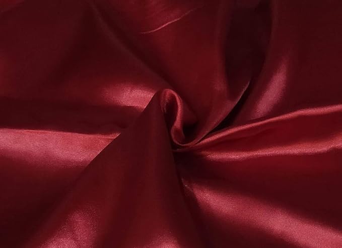 Silky & Shiny Satin Solid Fabric for Dress Garment Cloth Material