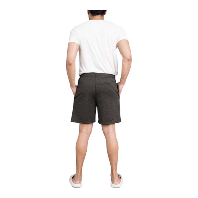 Men's Super Combed Cotton Rich Regular Fit Solid Shorts with Side Pockets | Half Short Pant-Regular Fit | Perfect for Workout, Gym, Running & Sports Shorts