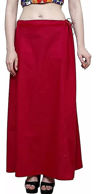 Pure Cotton Readymade Inskirt Saree Petticoat for Women's | Plain Solid Indian Readymade Inskirt Saree | Peticote Innerwear for Women Saree Petticoats