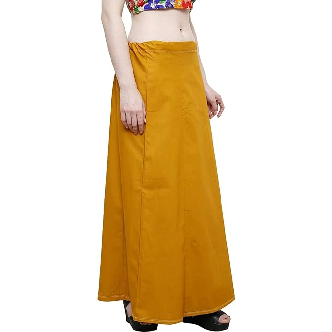 Pure Cotton Readymade Inskirt Saree Petticoat for Women's | Plain Solid Indian Readymade Inskirt Saree | Peticote Innerwear for Women Saree Petticoats