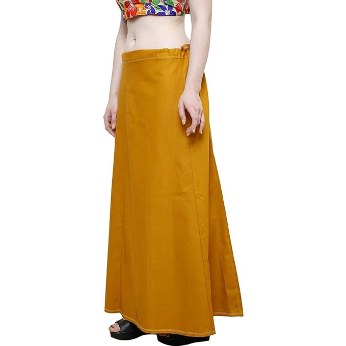 Pure Cotton Readymade Inskirt Saree Petticoat for Women's | Plain Solid Indian Readymade Inskirt Saree | Peticote Innerwear for Women Saree Petticoats