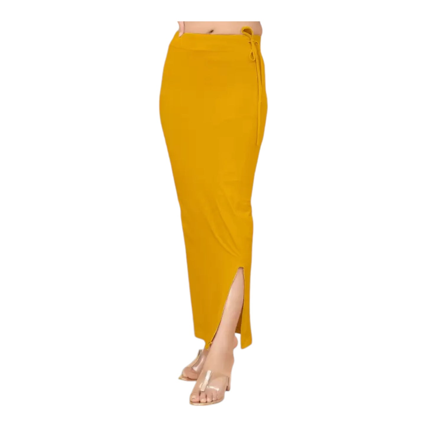 Stretchable Saree Shapewear Petticoat for Women, Cotton Blended,Petticoat,Skirts for Women,Shape Wear Dress for Saree , Spandex Saree Shapewear for Women Petticoat with Side Slit (PACK 1)