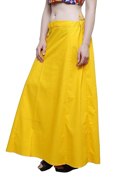Pure Cotton Readymade Inskirt Saree Petticoat for Women's | Plain Solid Indian Readymade Inskirt Saree | Peticote Innerwear for Women Saree Petticoats