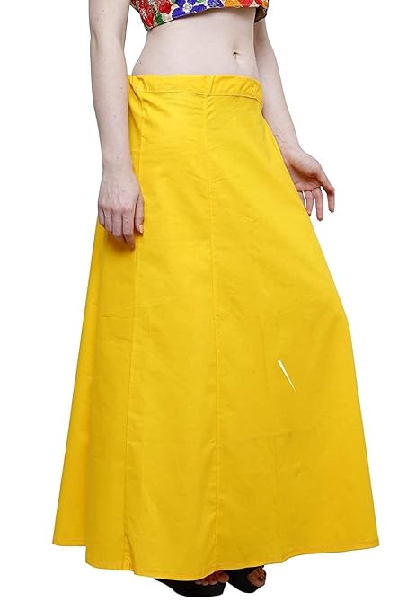 Pure Cotton Readymade Inskirt Saree Petticoat for Women's | Plain Solid Indian Readymade Inskirt Saree | Peticote Innerwear for Women Saree Petticoats