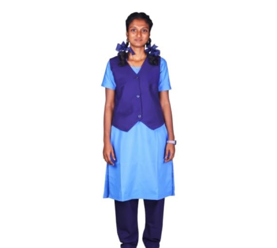 Full Girls School Uniform Chudidhar Set | Readymade Stitched, Regular Fit for Girls | CHUDIDHAR SET |
