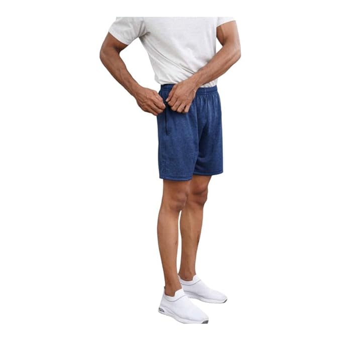 Men's Runner Cotton Rich Regular Fit Solid Shorts with Side Pockets | Short Pant with One Side Zipper Pocket | Perfect for Workout, Running, Yoga & Sports Short