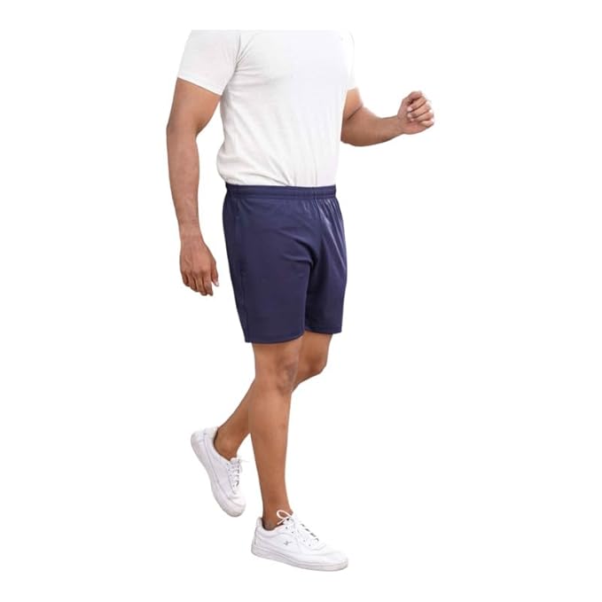 Men's Stretchable Lycra Shorts | Rich Regular Fit Solid Shorts with Side Pockets | Half Short Pant-Regular Fit | Perfect for Workout, Gym, Running & Sports Short