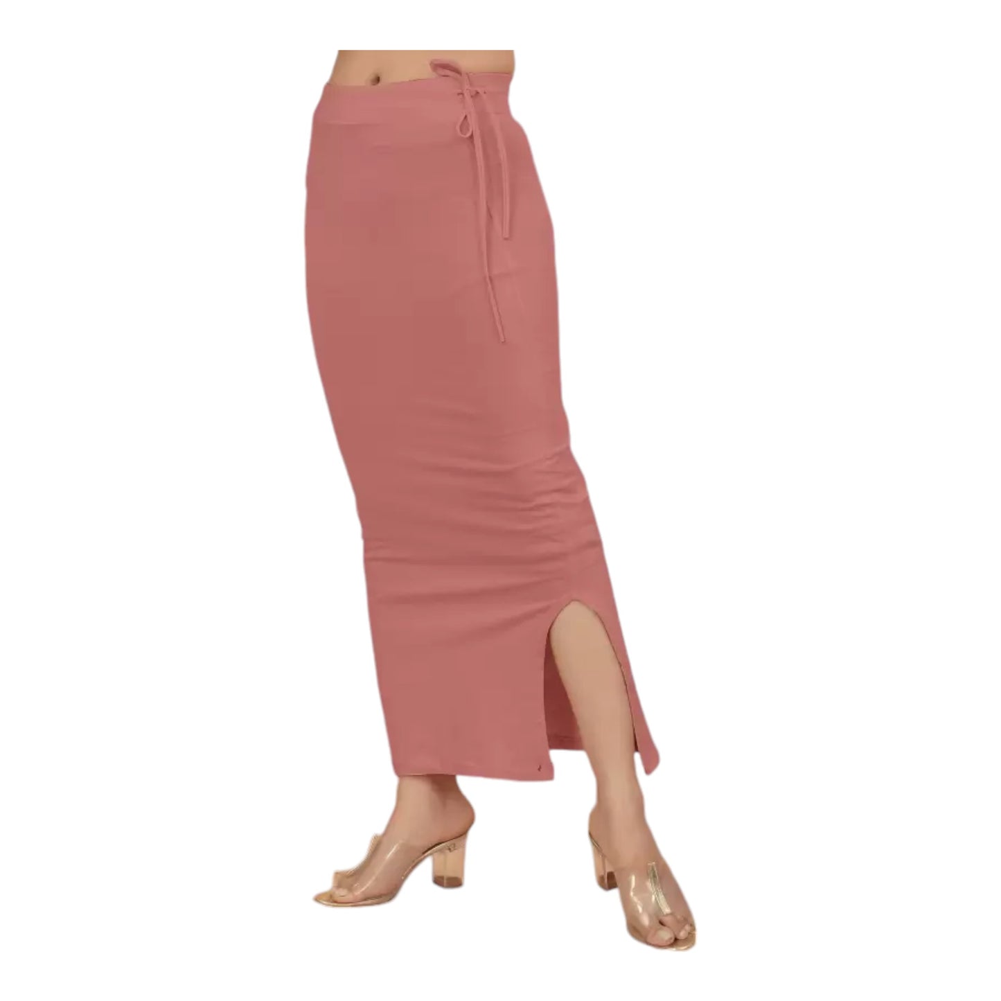 Stretchable Saree Shapewear Petticoat for Women, Cotton Blended,Petticoat,Skirts for Women,Shape Wear Dress for Saree , Spandex Saree Shapewear for Women Petticoat with Side Slit (PACK 1)