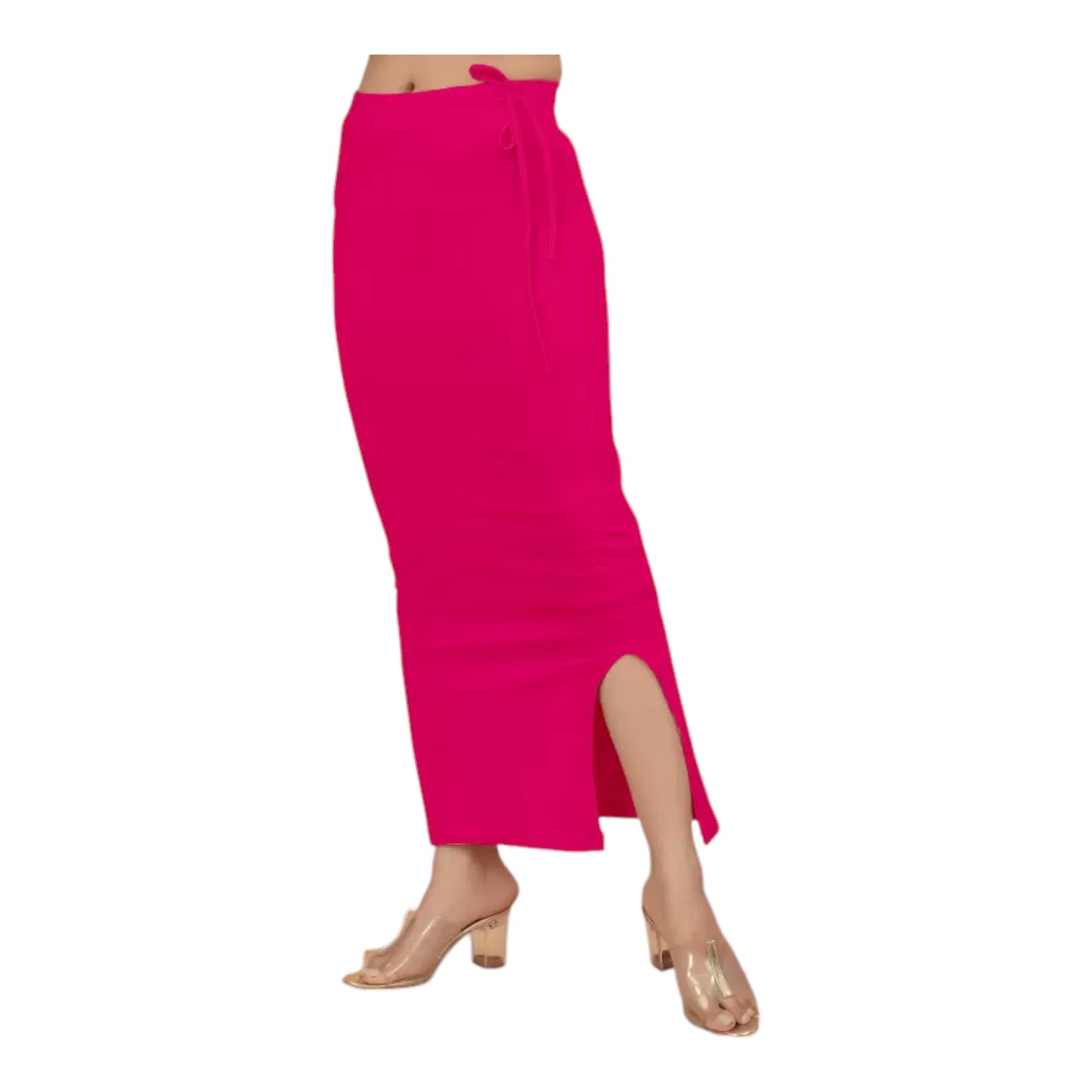 Stretchable Saree Shapewear Petticoat for Women, Cotton Blended,Petticoat,Skirts for Women,Shape Wear Dress for Saree , Spandex Saree Shapewear for Women Petticoat with Side Slit (PACK 1)