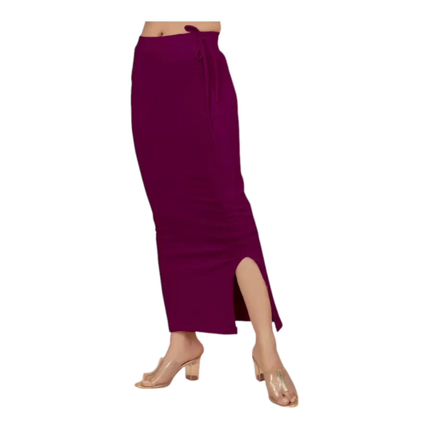 Stretchable Saree Shapewear Petticoat for Women, Cotton Blended,Petticoat,Skirts for Women,Shape Wear Dress for Saree , Spandex Saree Shapewear for Women Petticoat with Side Slit (PACK 1)