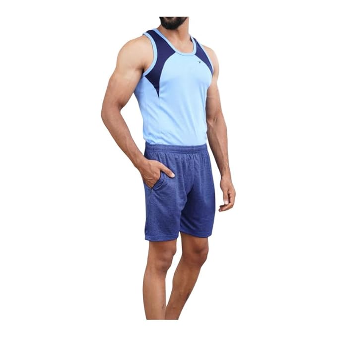 Men's Runner Cotton Rich Regular Fit Solid Shorts with Side Pockets | Short Pant with One Side Zipper Pocket | Perfect for Workout, Running, Yoga & Sports Short