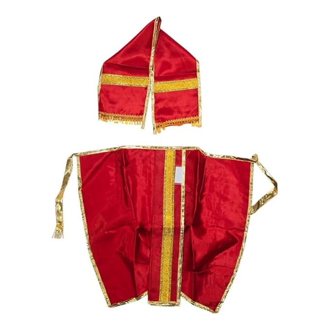 God Dress Set for Ganesh Ji - Krishna Ji Standing Idol | Panjakejam Dhoti with Towel for Ganapati | Gauri Ganpati Decoration Accessories (Pack of 1)