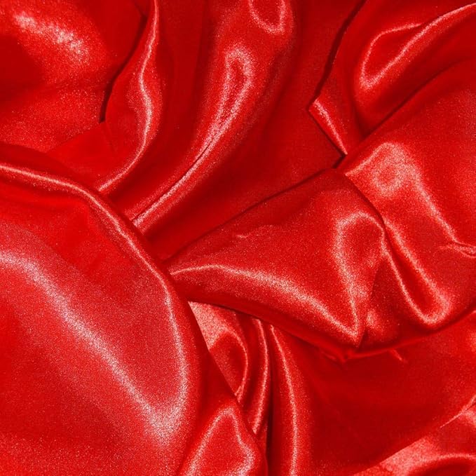 Silky & Shiny Satin Solid Fabric for Dress Garment Cloth Material