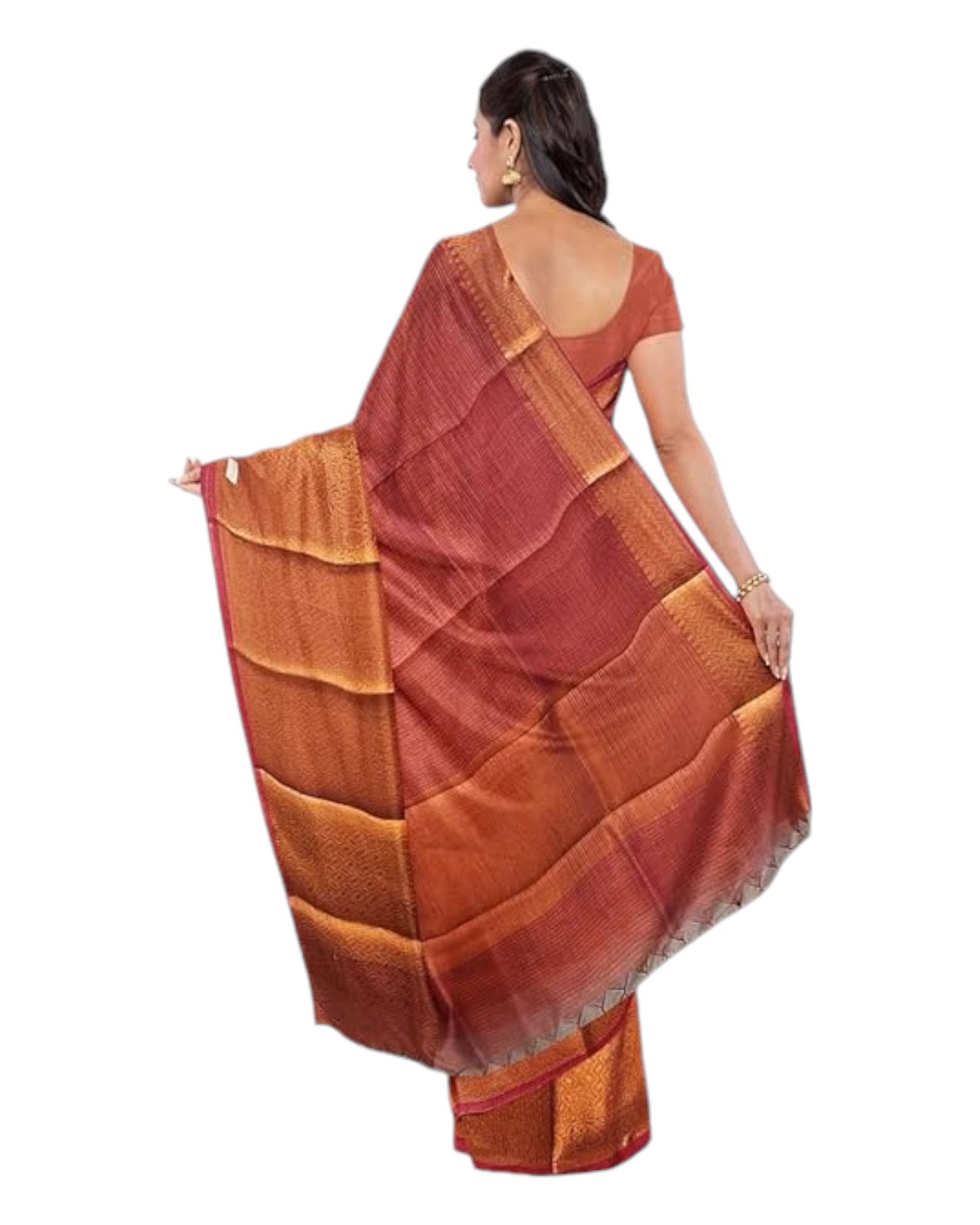 Women’s Banaras Tissue Silk Copper zari saree with blouse