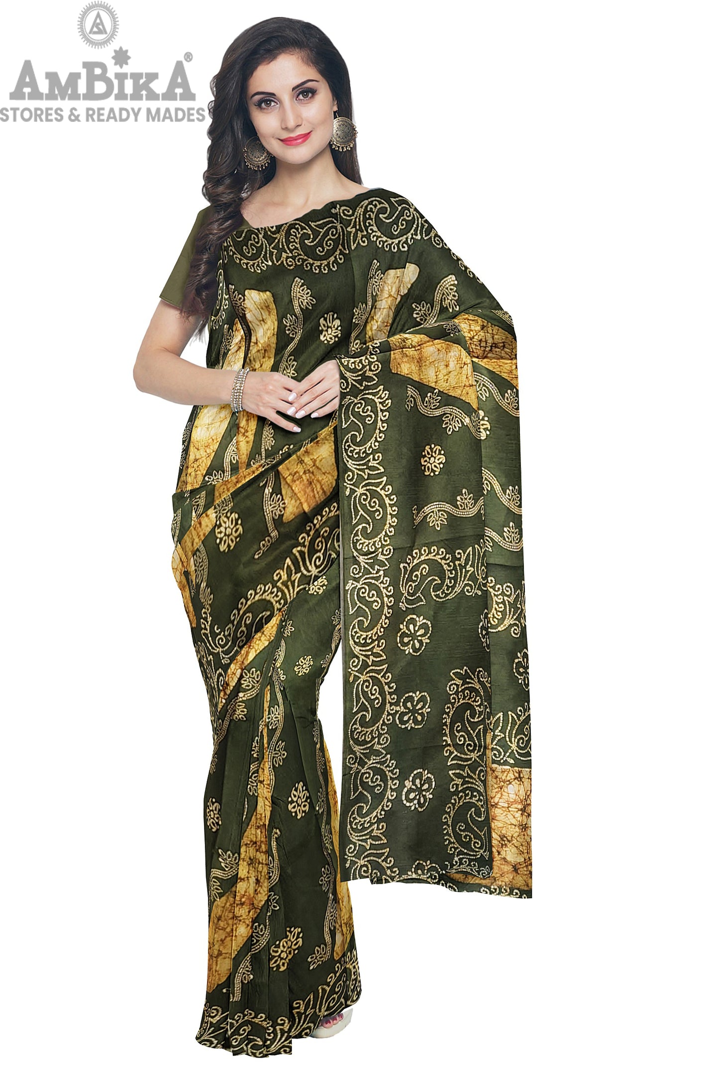 Women's Madurai Sungudi cotton saree -Hand Weaving and Wax Printed Unique Design without blouse Violet