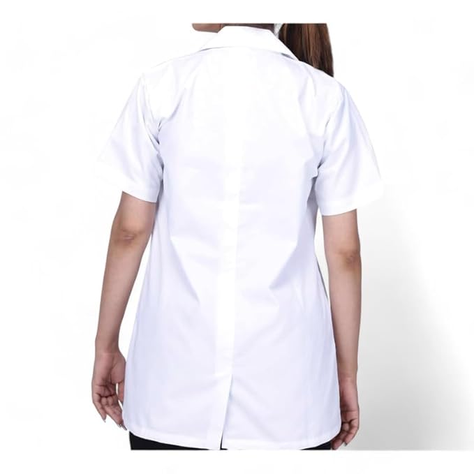 Cotton Unisex Casual Style Lab Coat For Chemistry Lab & Medical Students | Half Sleeves Lab Coat for All Professional Diagnostics, Technicians, Laboratory