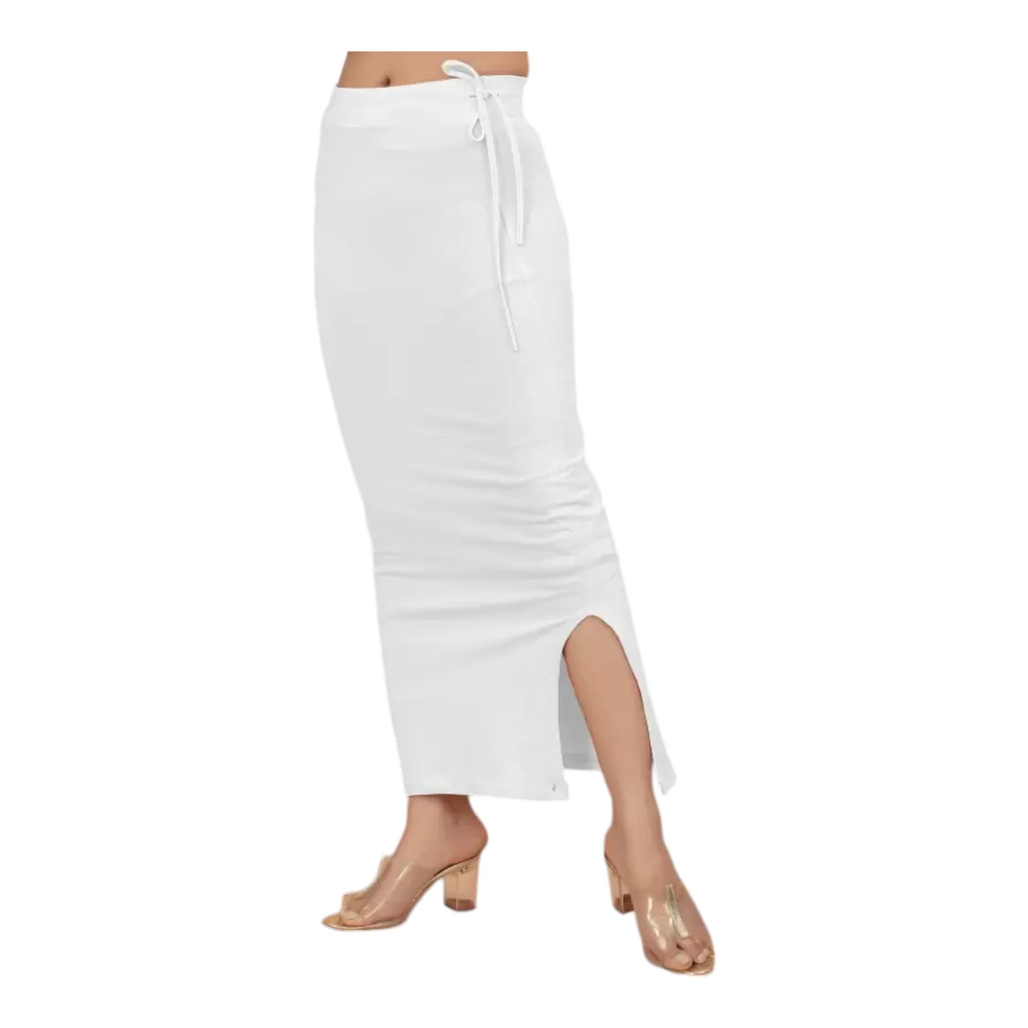 Stretchable Saree Shapewear Petticoat for Women, Cotton Blended,Petticoat,Skirts for Women,Shape Wear Dress for Saree , Spandex Saree Shapewear for Women Petticoat with Side Slit (PACK 1)