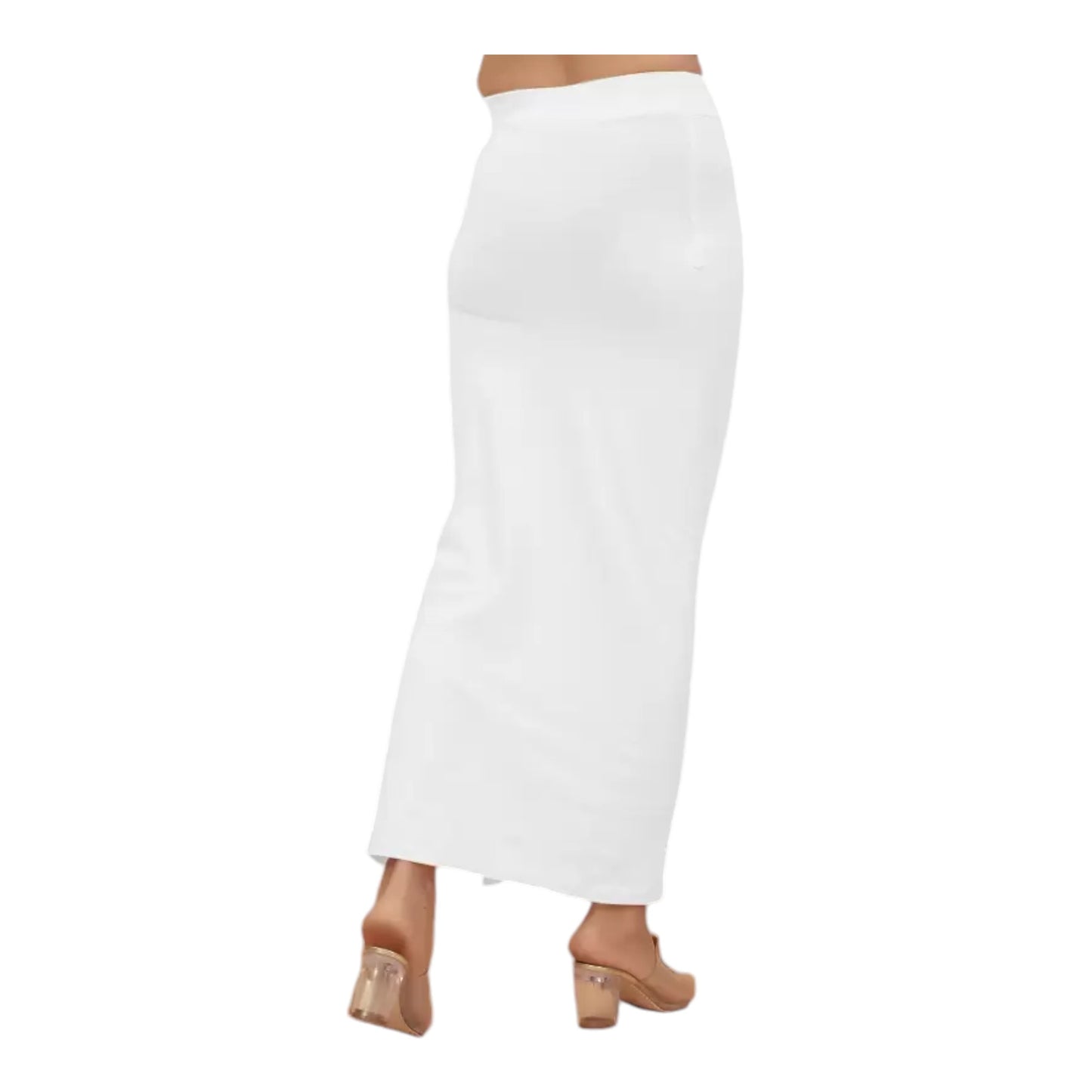 Stretchable Saree Shapewear Petticoat for Women, Cotton Blended,Petticoat,Skirts for Women,Shape Wear Dress for Saree , Spandex Saree Shapewear for Women Petticoat with Side Slit (PACK 1)
