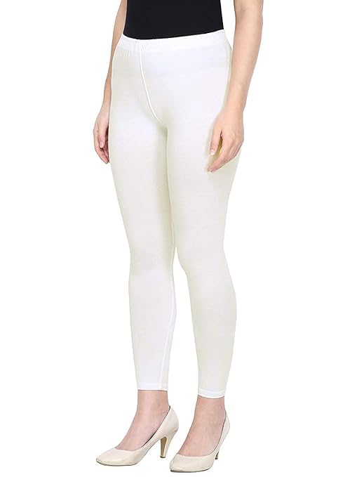 Super Stretchable Ankle Length Leggings for Women | Regular Fit Lycra Leggings for Women's and Girls (PACK 1 )