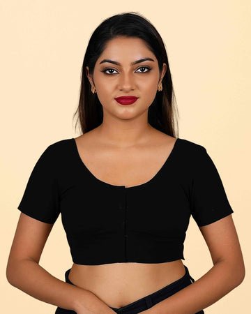 Women's Stylish Round Neck Cotton Comfortable - Black