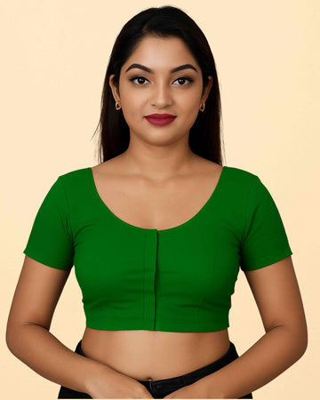 Women's Stylish Round Neck Cotton Comfortable - Green