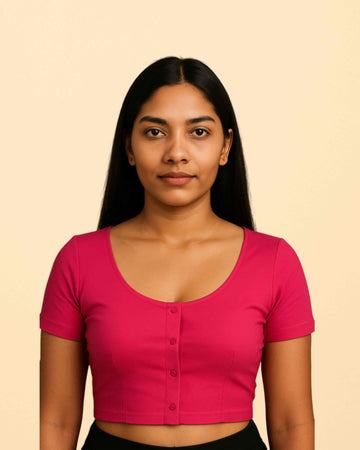 Women's Stylish Round Neck Cotton Comfortable - Pink
