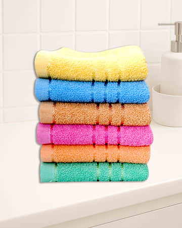 ORAS Premium Pack of Liner Cotton Pieces Face Towel | Printed Hanky | Handkerchief | Napkins | Ultra Soft | Extra Absorbent