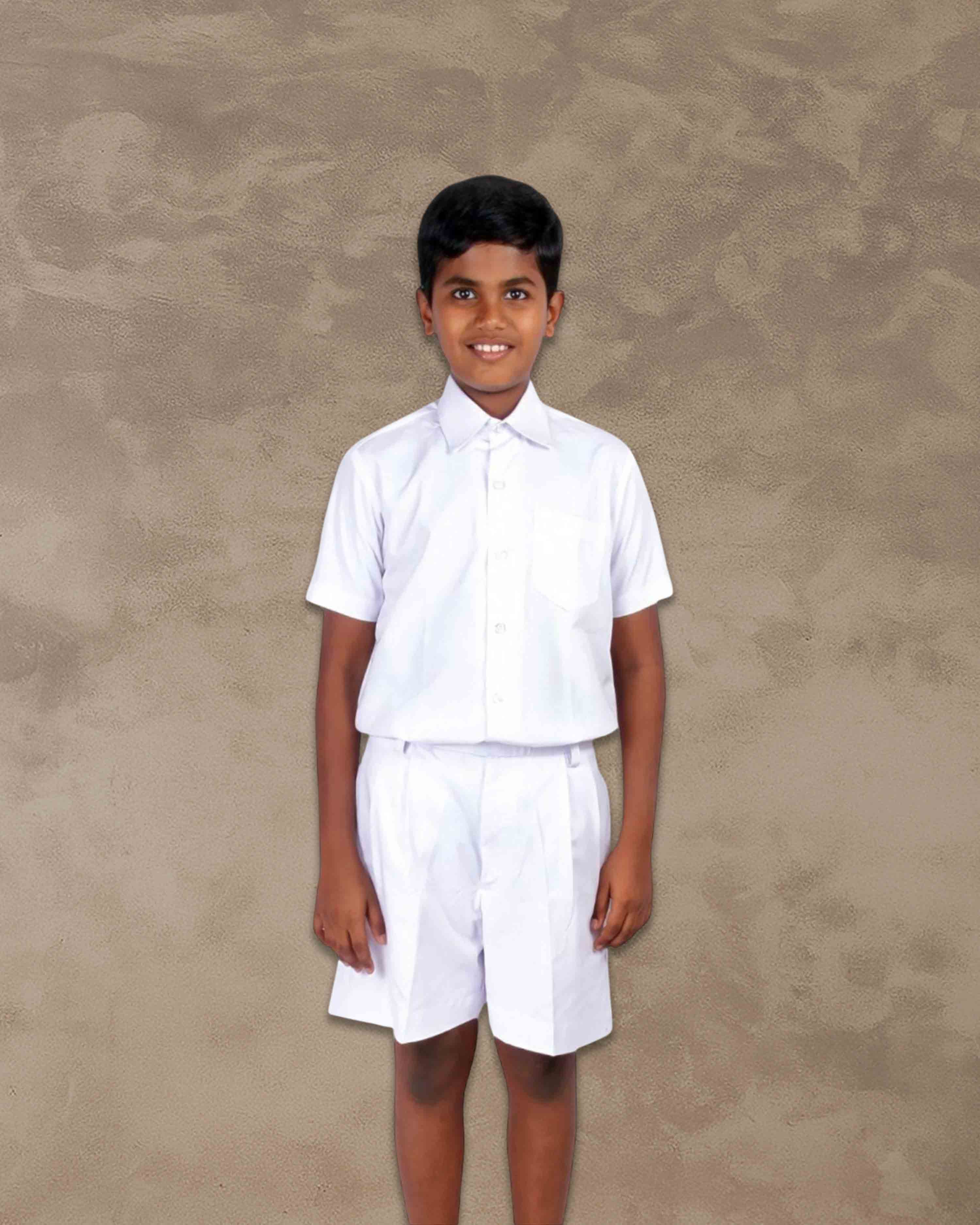School Uniform for kids | Formal Uniform Shirts for Boys | Readymade Stitched Shirt for Students |White FULL SHIRT