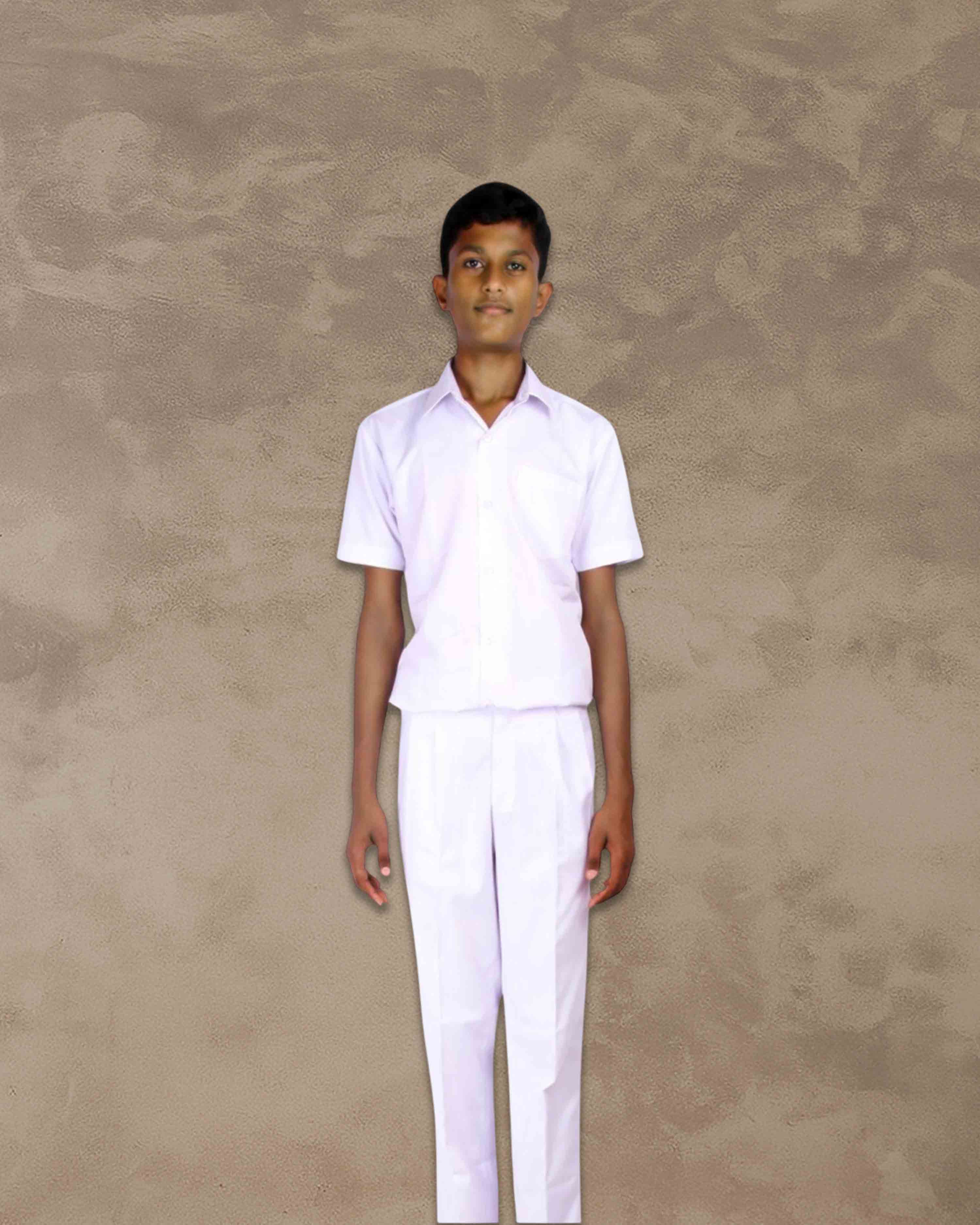 School Uniform for kids | Formal Uniform Shirts for Boys | Readymade Stitched Shirt for Students |White FULL SHIRT