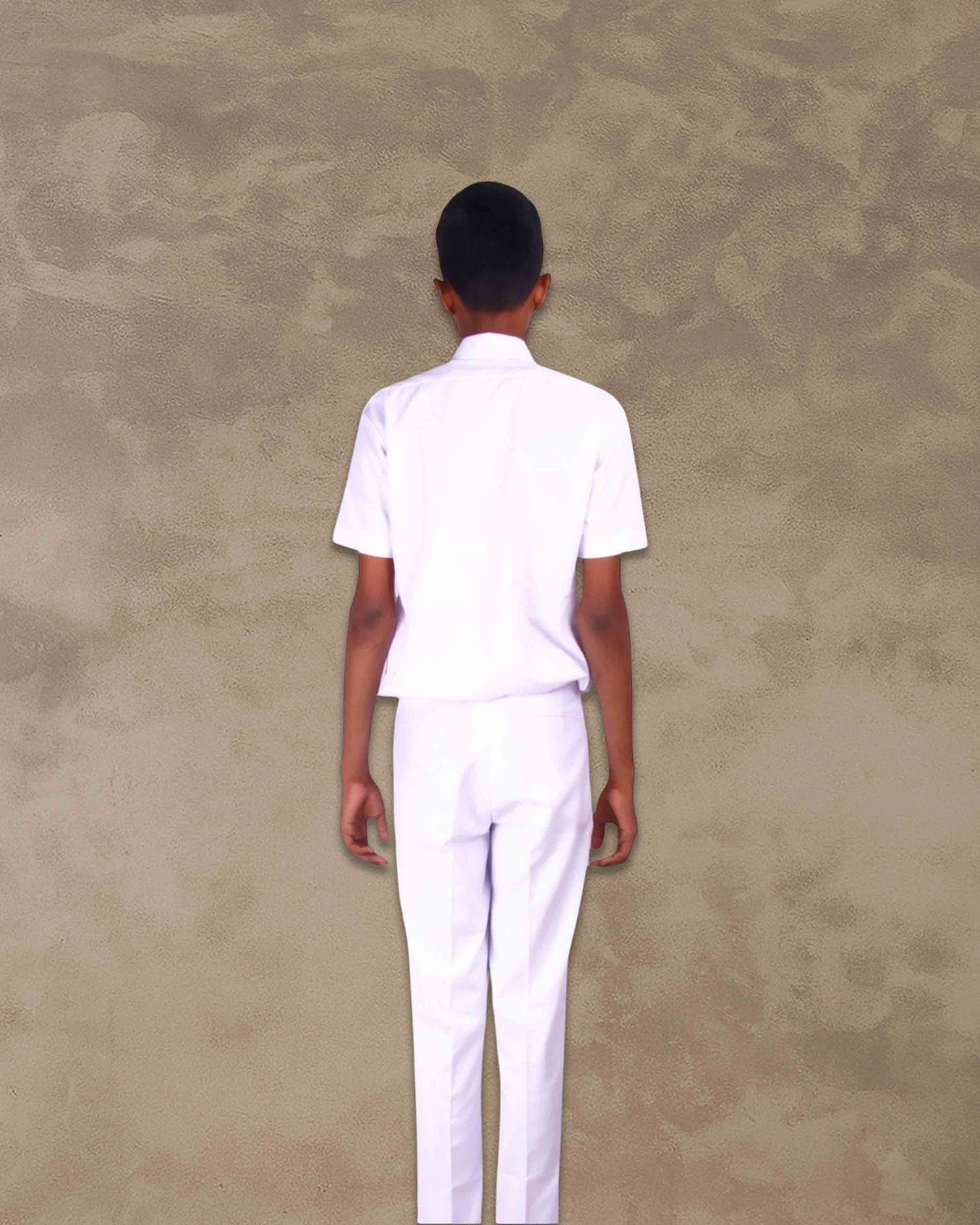 School Uniform for kids | Formal Uniform Shirts for Boys | Readymade Stitched Shirt for Students |White FULL SHIRT